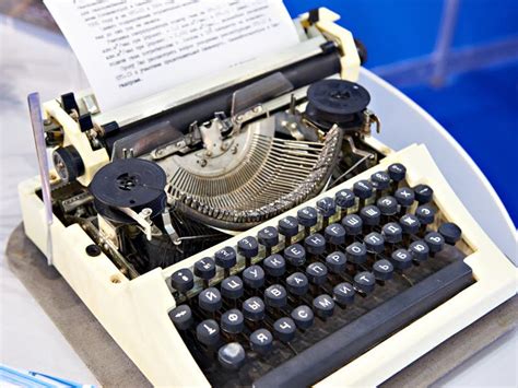 Typewriter, printing on an old mechanical typewriter - sound effect