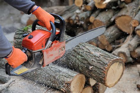 Cutting wood with a chainsaw - sound effect