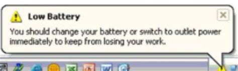 Windows xp low battery almost exhausted sound