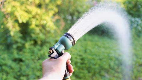 Watering from a hose - sound effect