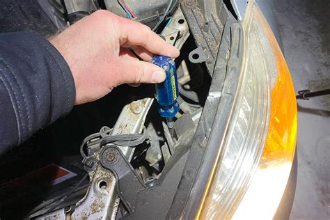 Headlight beam adjustment, electric - sound effect