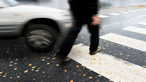 Pedestrian hit in a car accident - sound effect