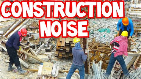 Construction noise: excavator working (2) - sound effect