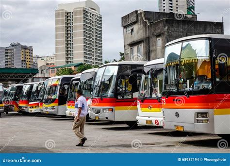 Buses at the bus station - sound effect