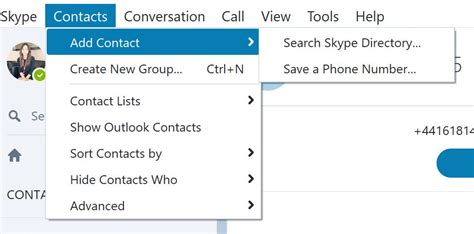 Skype contact off sound