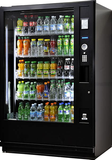 Beverage vending machine: coin loading, drink dispensing - sound effect