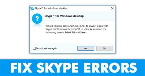 Skype error sound