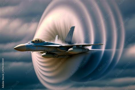 Jet plane breaks sound barrier