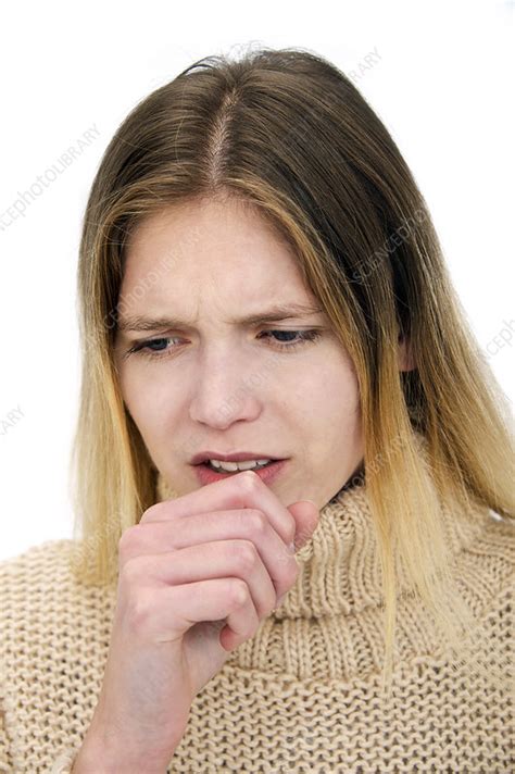 Sound of a woman coughing (2)