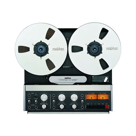 Reel-to-reel tape recorder, rewind, tape noise - sound effect