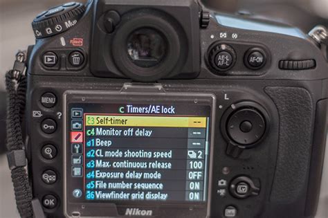 Camera self-timer: cock, start, click - sound effect