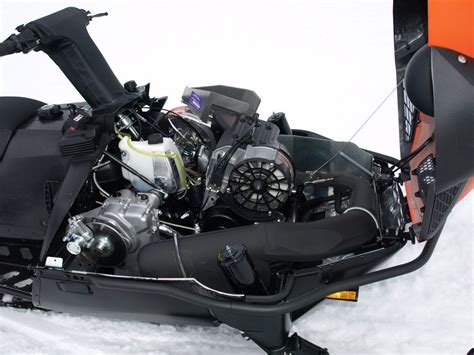 Snowmobile, engine purge - sound effect