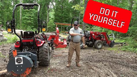 Tractor clearing something - sound effect