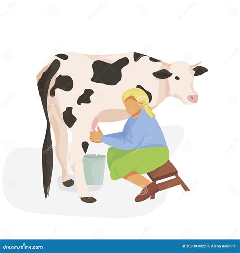 Milking a cow, against the background of mooing - sound effect