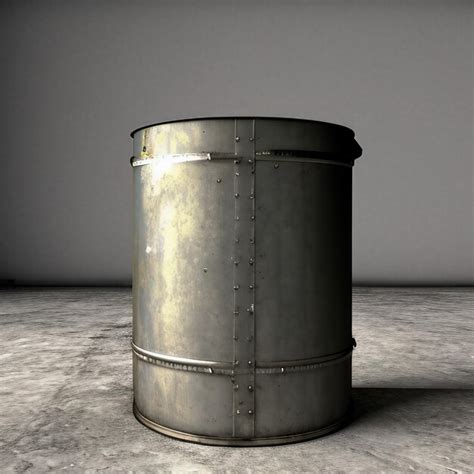 Barrel is rolled across floor, rumble of a large metal barrel - sound effect