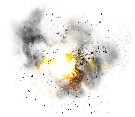 Explosion with fragments and fire - sound effect