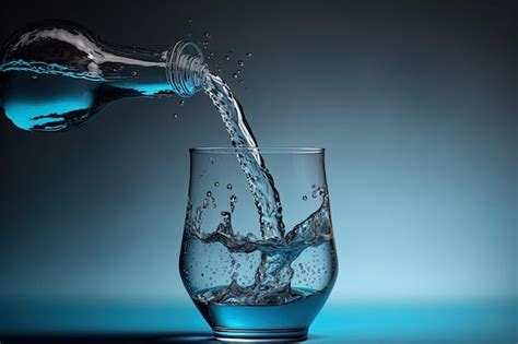 Soda water is poured into a glass - sound effect