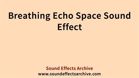 Breathing in space with echo effect - sound effect