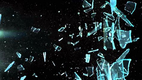 Shards of glass slowly fall on metal - sound effect