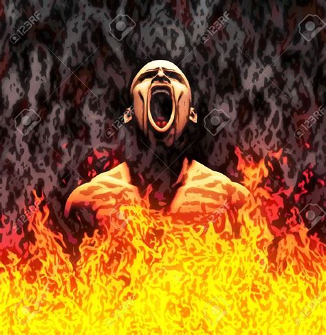 Deadly fire with human screams - sound effect