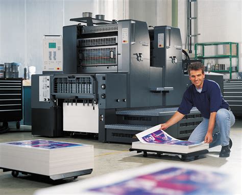 Production, printing house: printing press, warning signal, output of printed products - sound effect