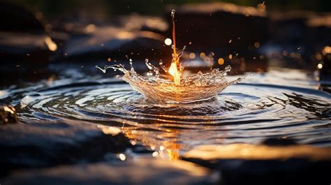 Falling stone into the pond, splashing - sound effect