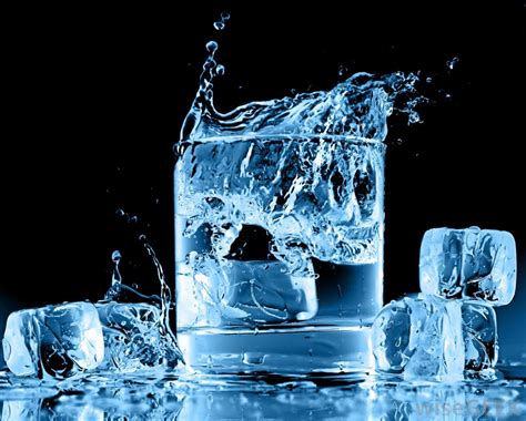Filling a glass with ice cubes and water - sound effect