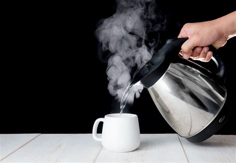 Boiling water in a cup of tea - sound effect