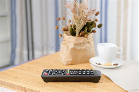 Remote control placed on the table - sound effect