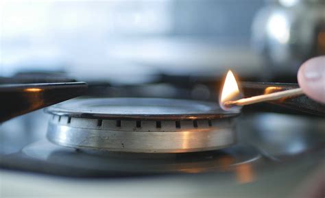 Lighting a gas stove with a match - sound effect