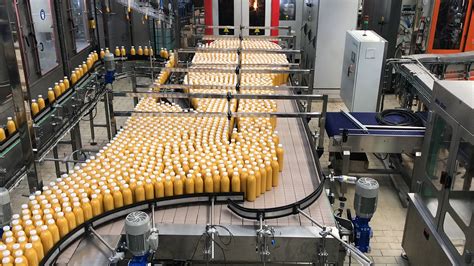 Bottle factory, bottles on the conveyor - sound effect