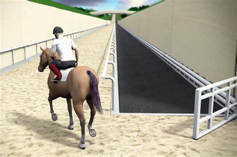 Horse gallops on soft surface (artificial sound)
