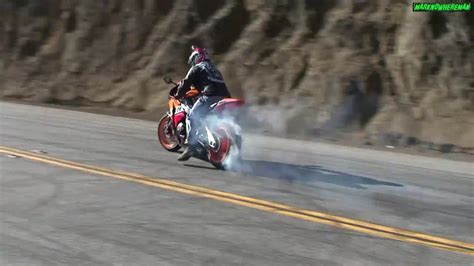 Motorcycle honda cbr 1000 drifting in place - sound effect
