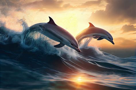 Dolphins and sound of the waves - sound effect